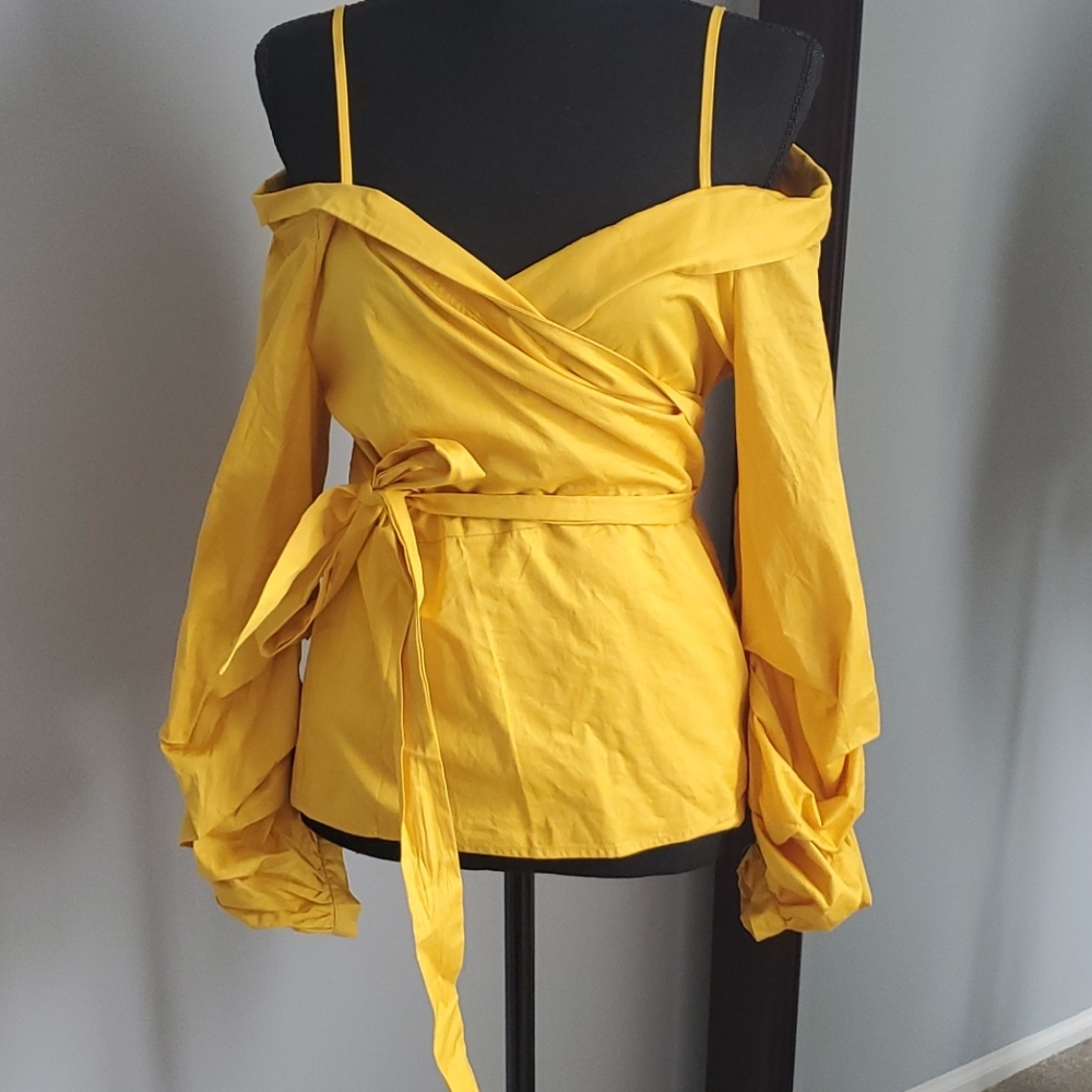 Off Shoulder Wrap Top